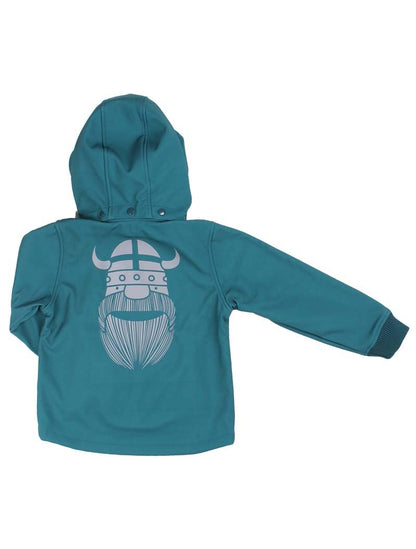 Softshell jakke til børn med viking 
