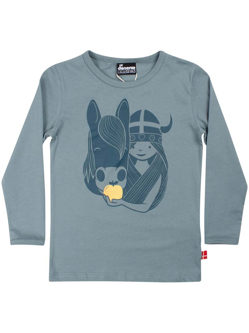 Bluse til børn med viking og hest