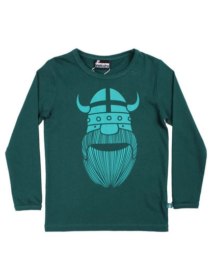 Fin langærmet bluse med print af vikingen Erik til børn 