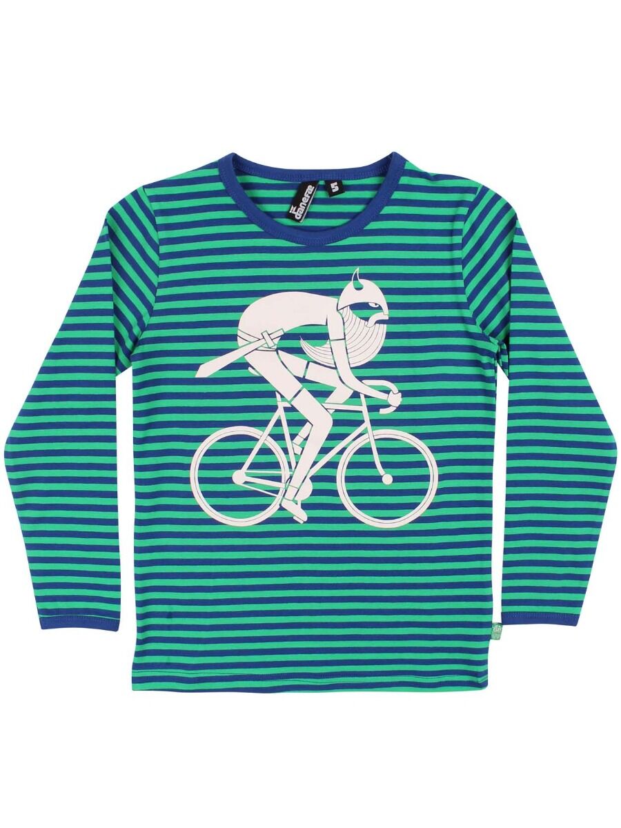 Bluse til børn med viking på cykel 