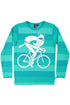 Bluse til børn med viking  på cykel