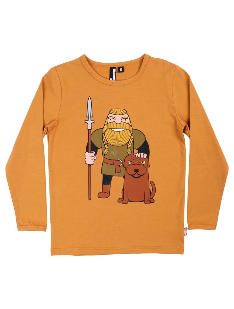 Bluse til børn med viking og hund