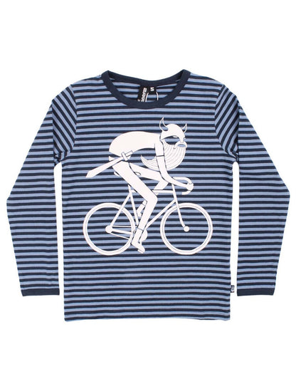 Bluse til børn med viking på cykel 