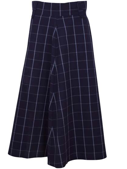Ballo Skirt Indigo Plaid