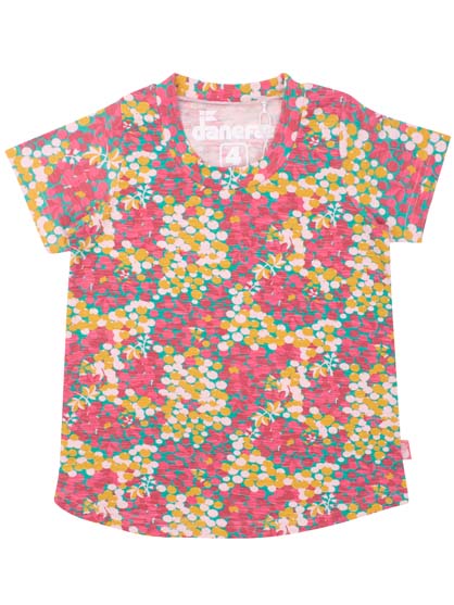 T-shirt til børn med blomster  