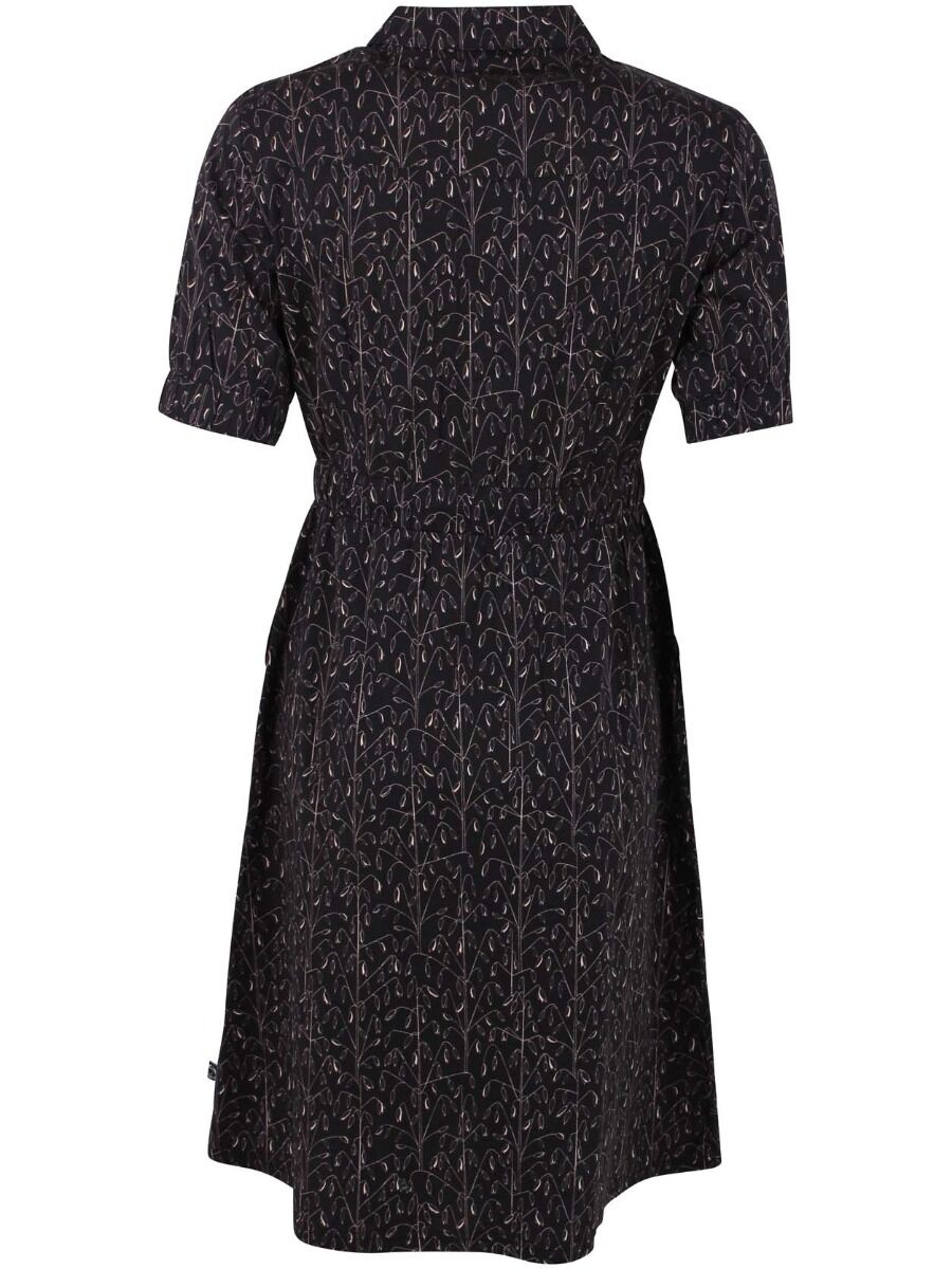 Danesusanne Poplin Dress Black/Offwhite OATS
