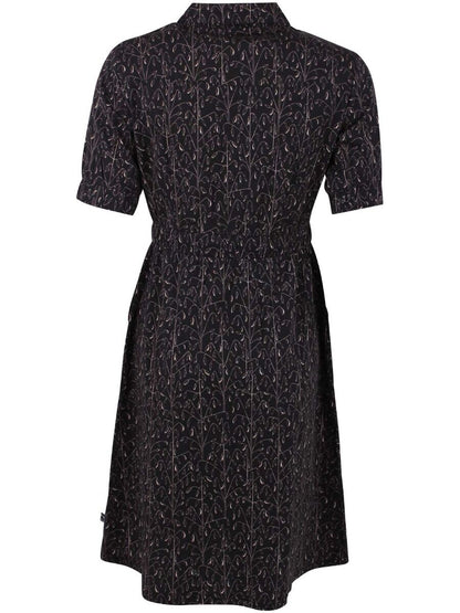 Danesusanne Poplin Dress Black/Offwhite OATS