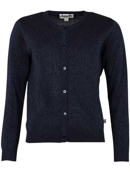 Sød navyblå cardigan med glitter til kvinder