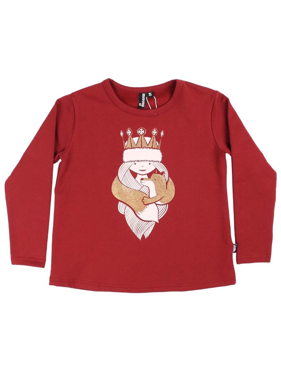 Bluse til børn med prinsesse og ræv