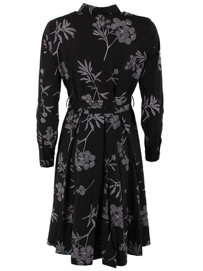 Daneribe Poplin Dress Black/Chalk HEMLOCK
