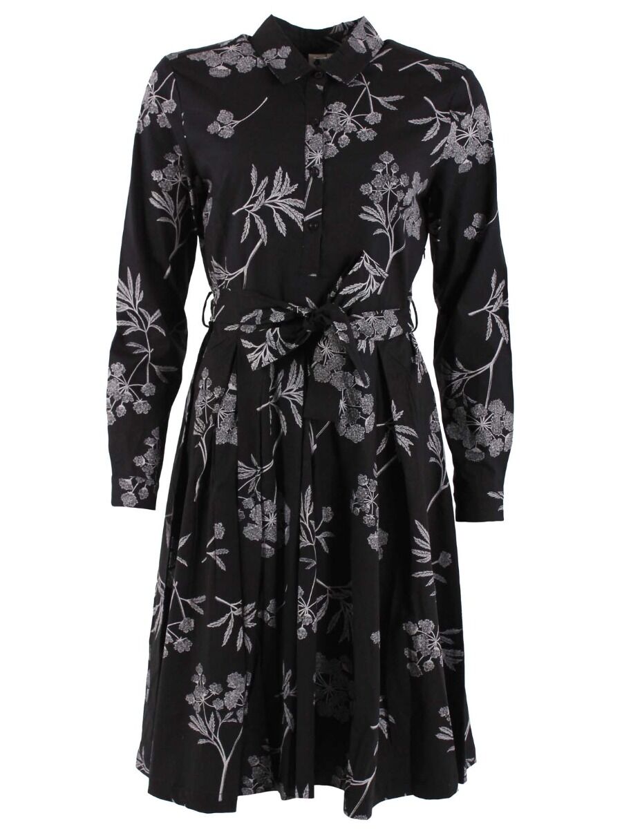 Daneribe Poplin Dress Black/Chalk HEMLOCK
