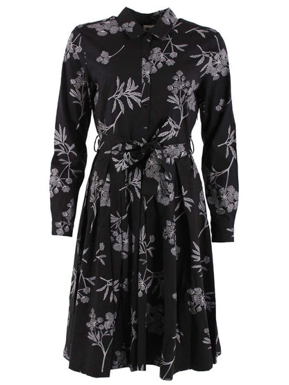 Daneribe Poplin Dress Black/Chalk HEMLOCK
