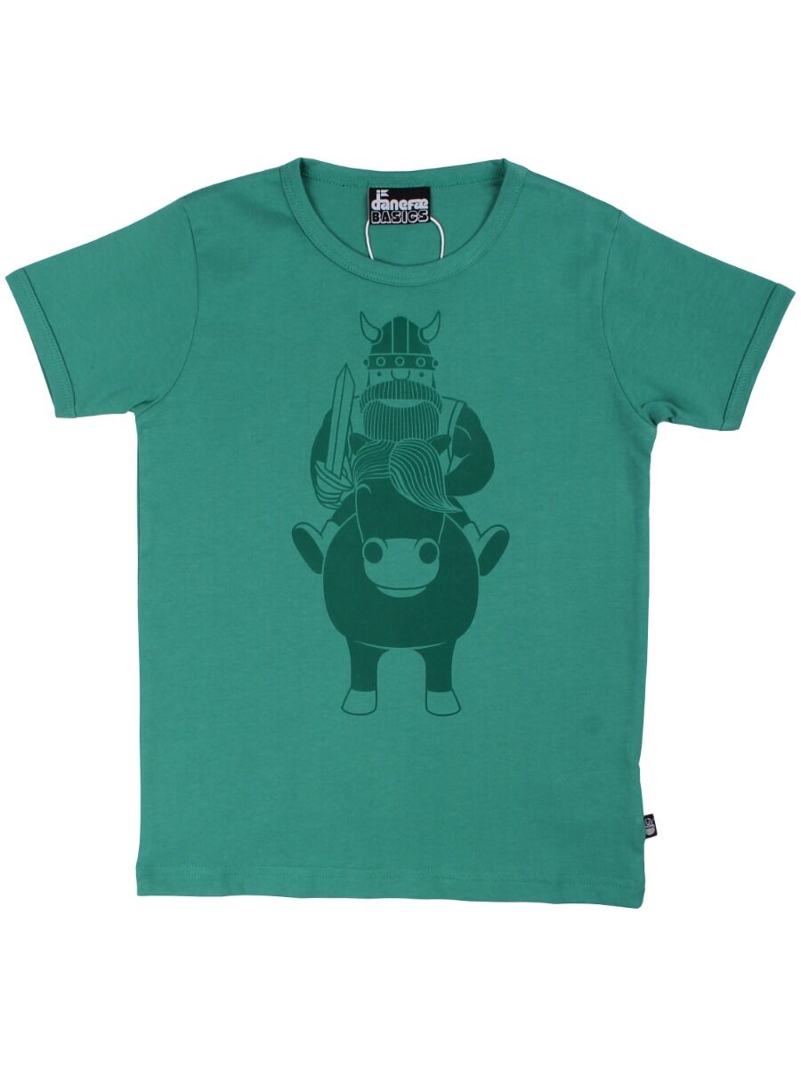 T-shirt til børn med viking og hest 