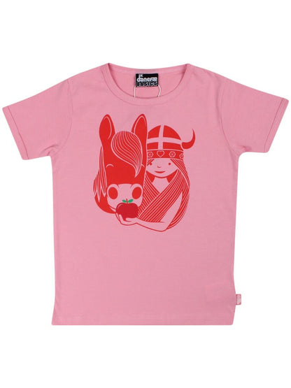 T-shirt til børn med viking og hest 