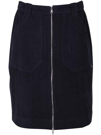 Danemadelaine Cord Skirt Dk Navy