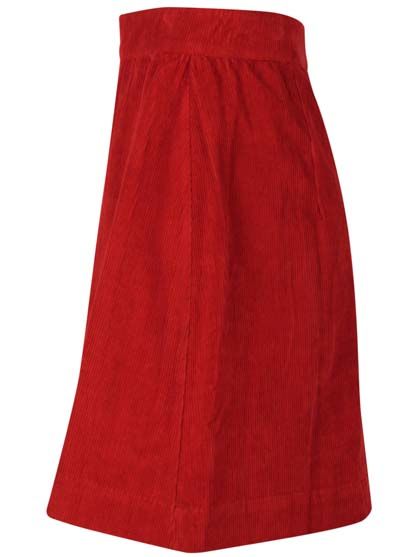 Danelondon Cord Skirt Dk Rust
