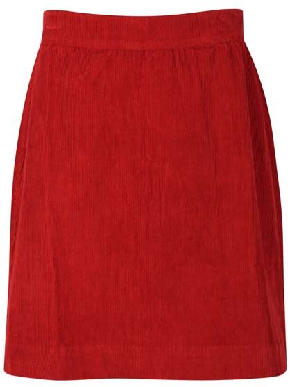 Danelondon Cord Skirt Dk Rust