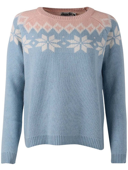 Danehytte Wool Sweater Pastel Blue/Offwhite