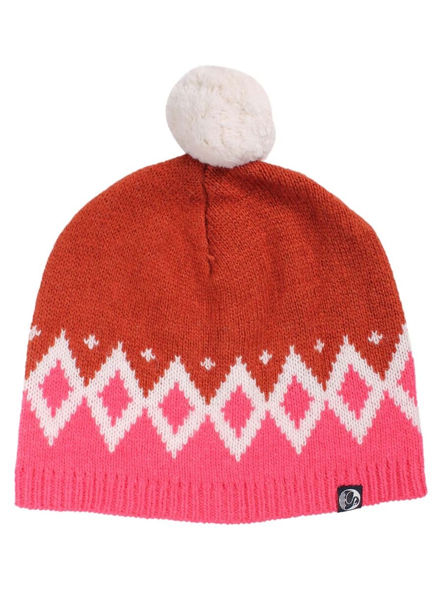 Danecountry Wool Beanie Brick/Rasberry Sorbet