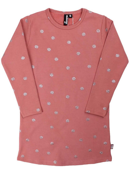 Danekvik Sweater Dress Grey Rose/Silver Glitter SURPRISE DOTS