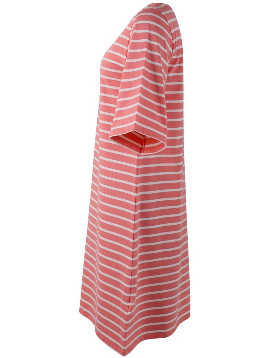 Danetrinidad Dress Bright Coral/Offwhite