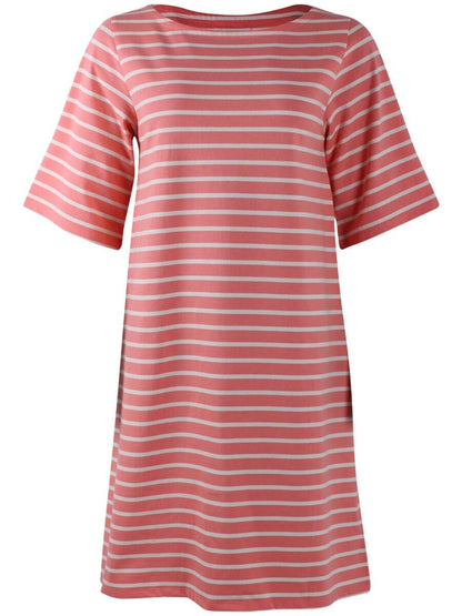 Danetrinidad Dress Bright Coral/Offwhite