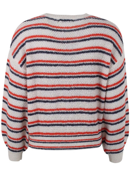Danemarina Sweater Offwhite/Navy/Bright Red