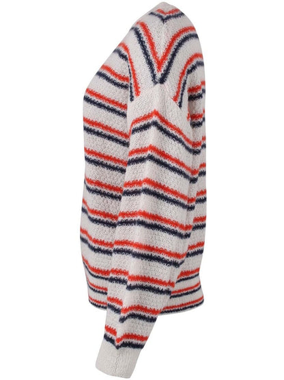 Danemarina Sweater Offwhite/Navy/Bright Red