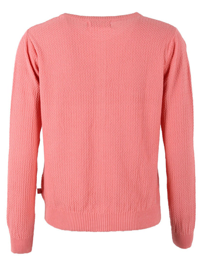 Danesaga Pearl Knit Cardigan Coral