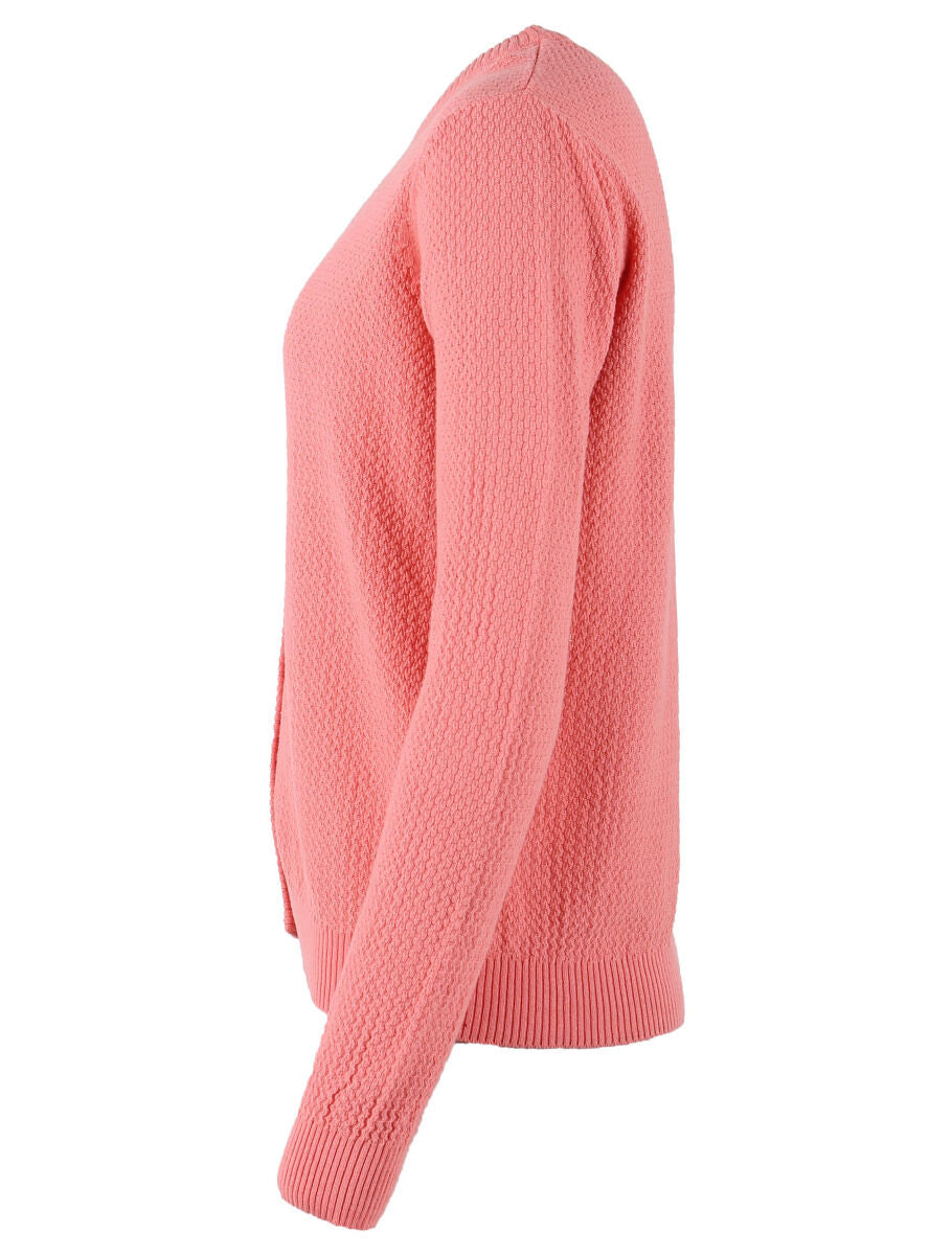 Danesaga Pearl Knit Cardigan Coral