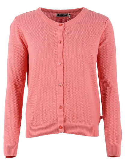 Danesaga Pearl Knit Cardigan Coral