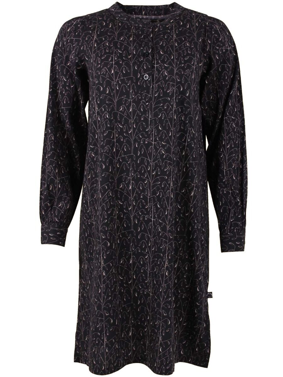 Danesocial Poplin Dress Black/Offwhite OATS
