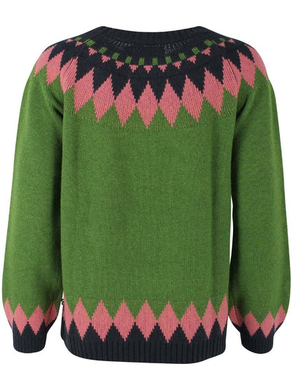 Danehot Stove Sweater Fall Jungle/Dk Navy/Old Rose