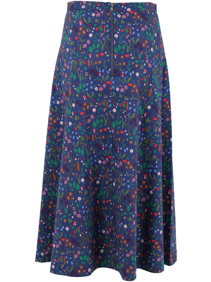 Danebrava Poplin Skirt Grey Marine BOTANICAL