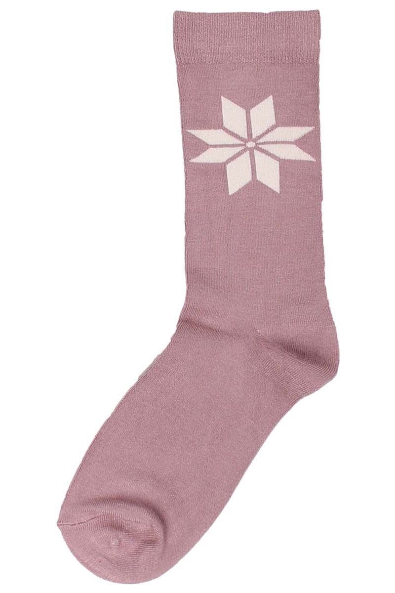 Danewalk with me Socks Vintage Rose/Chalk SNOWFLAKES