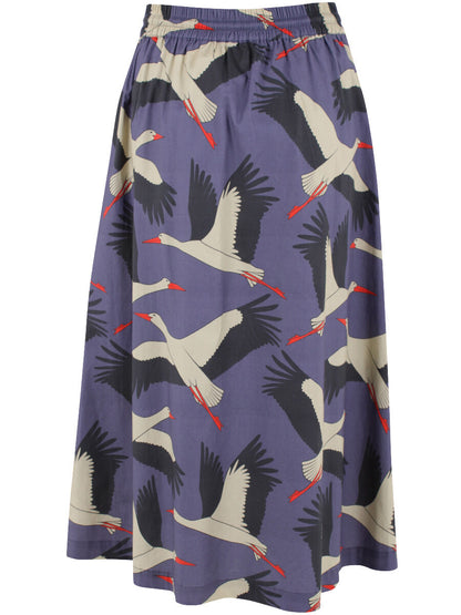 Danespresso Poplin Skirt Blue Grey STORK