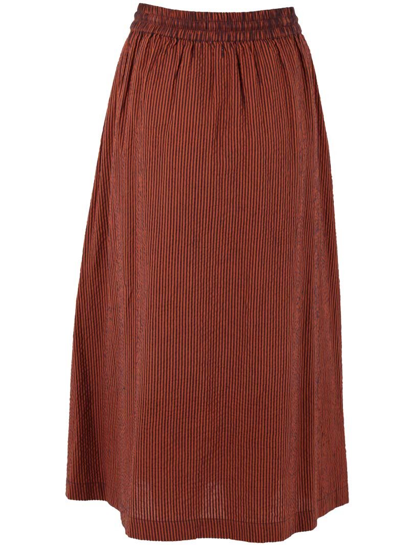Danespresso Seersucker Skirt Rust/Dark Navy