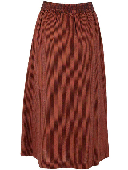 Danespresso Seersucker Skirt Rust/Dark Navy
