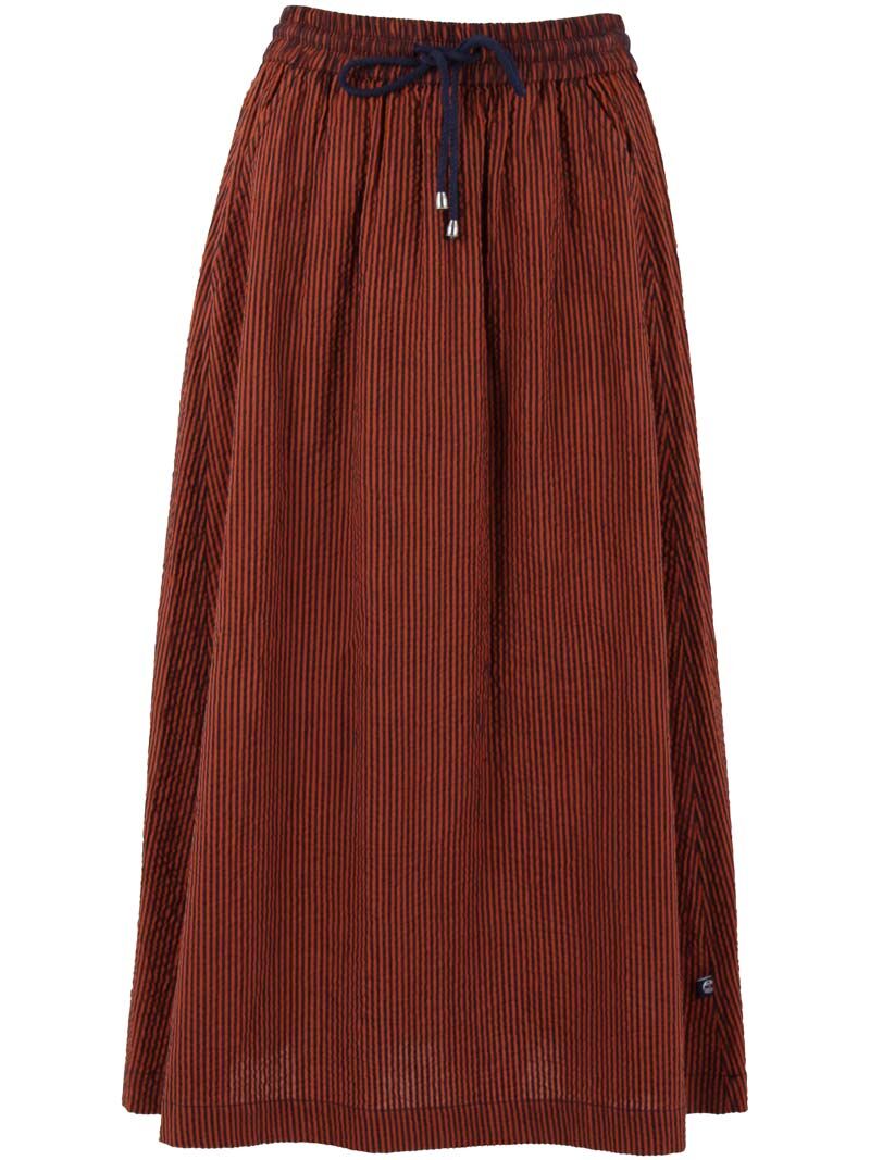 Danespresso Seersucker Skirt Rust/Dark Navy