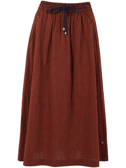 Danespresso Seersucker Skirt Rust/Dark Navy