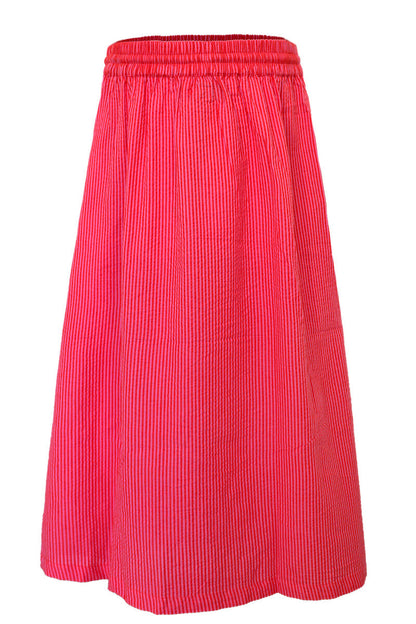 Danespresso Seersucker Skirt Super Pink/Bright Red
