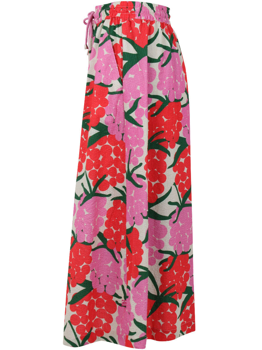 Danespresso Seersucker Skirt Super Pink/Bright Red MAXIBERRY