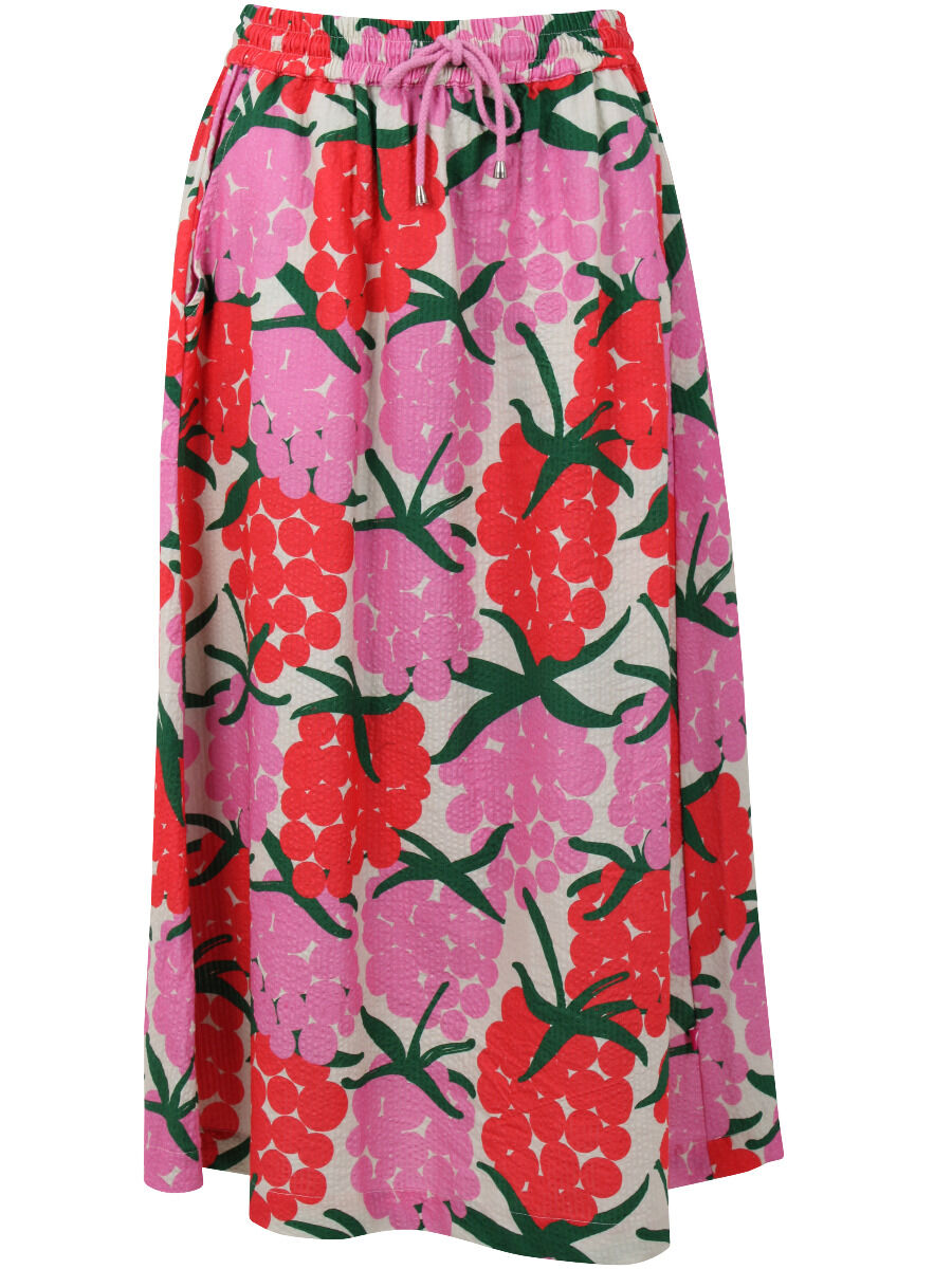 Danespresso Seersucker Skirt Super Pink/Bright Red MAXIBERRY