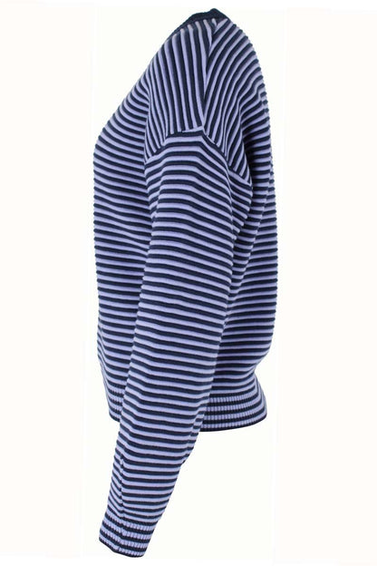 Danegold 3D Crotchet Knit Sweater Dark Navy/Ice Viola