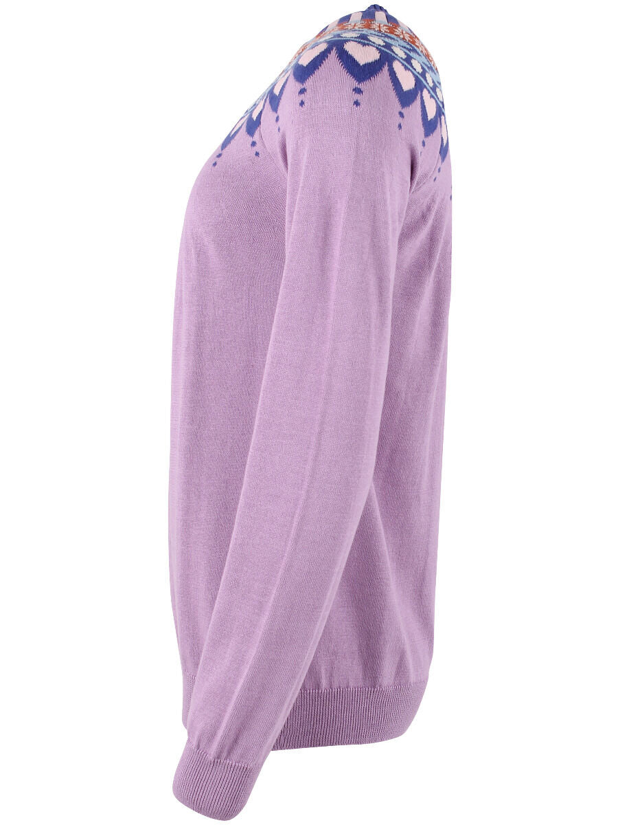 Danetrusty Cotton Knit Sweater Soft Viola