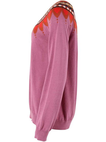 Danetrusty Cotton Knit Sweater Old Rose