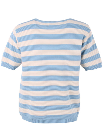 Danesilver 3D Crotchet Knit Tee Lt Blue/Chalk