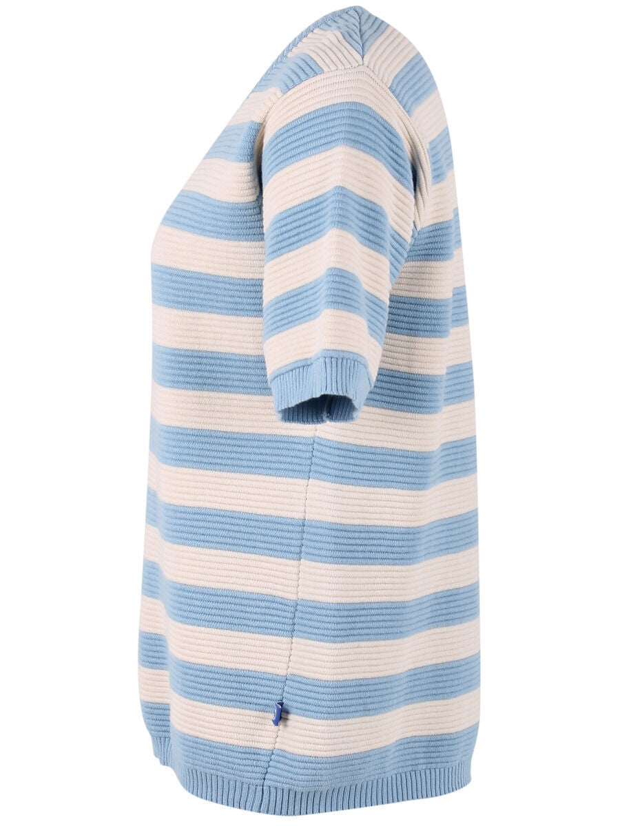 Danesilver 3D Crotchet Knit Tee Lt Blue/Chalk