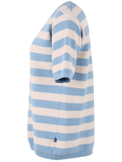 Danesilver 3D Crotchet Knit Tee Lt Blue/Chalk