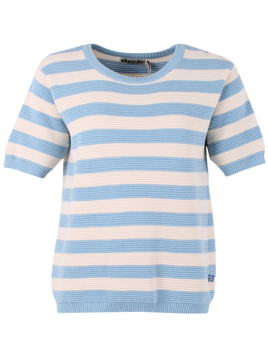 Danesilver 3D Crotchet Knit Tee Lt Blue/Chalk